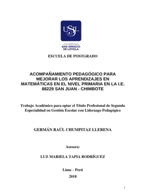 Acompanhamento Pedagógico para Melhorar os Aprendizados em Matemática no Nível Primário