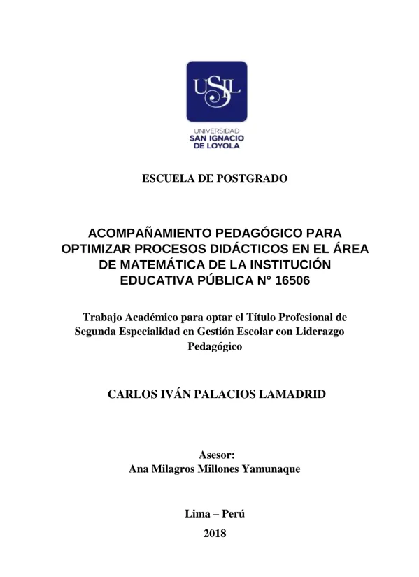 Acompanhamento Pedagógico para Otimizar Processos Didáticos em Matemática