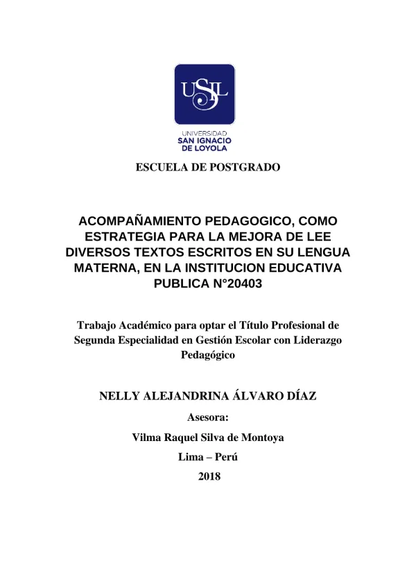 Acompanhamento Pedagógico como Estratégia para Melhorar a Leitura de Textos Escritos na Língua Materna