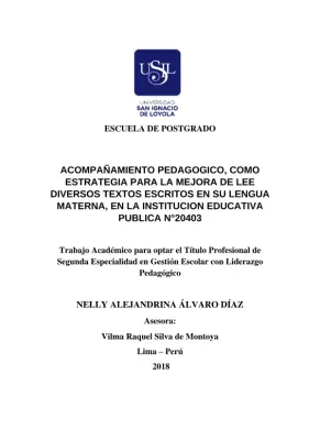 Acompanhamento Pedagógico como Estratégia para Melhorar a Leitura de Textos Escritos na Língua Materna