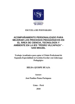 Acompanhamento Personalizado para Melhorar os Processos Pedagógicos em Ciência, Tecnologia e Ambiente