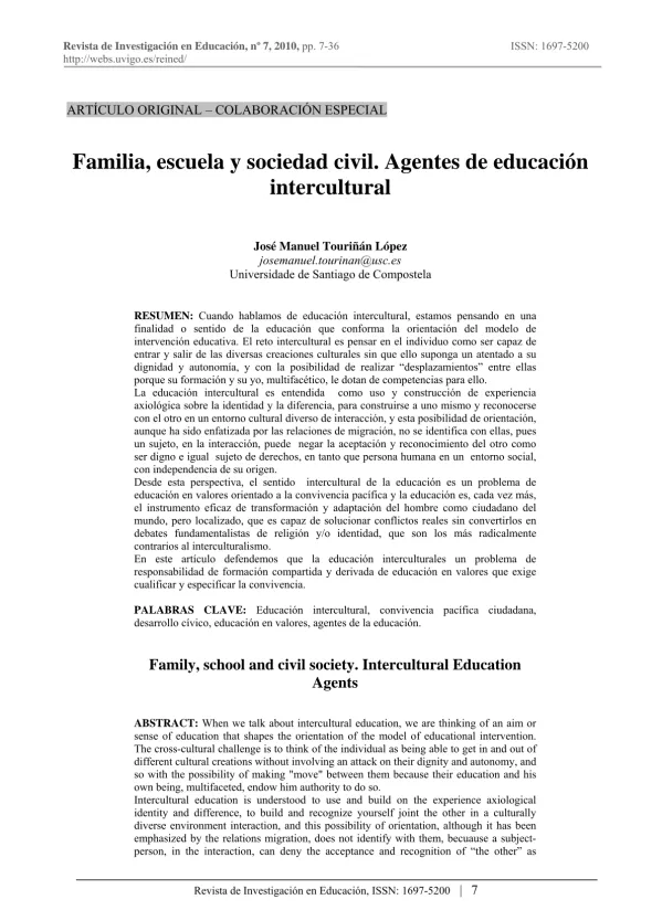 La Educación Intercultural: Un Problema de Responsabilidad Compartida