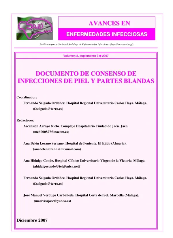 Infecciones de Piel y Partes Blandas: Guía de Práctica Clínica