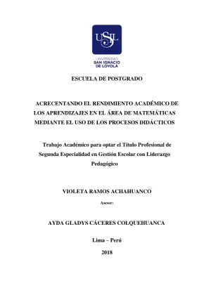 Aumentando o Rendimento Acadêmico em Matemática por meio de Processos Didáticos