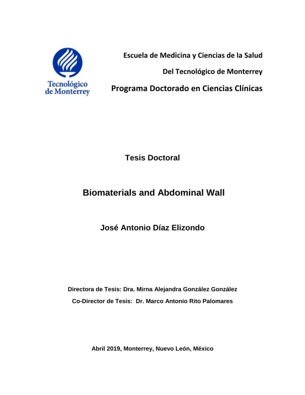 Biomateriales y pared abdominal: Análisis de propiedades biomecánicas en suturas para cierre de pared abdominal