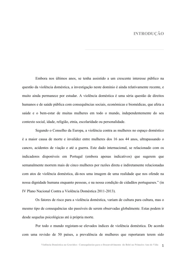 Efeitos da Violência Doméstica na Gravidez e no Desenvolvimento Infantil