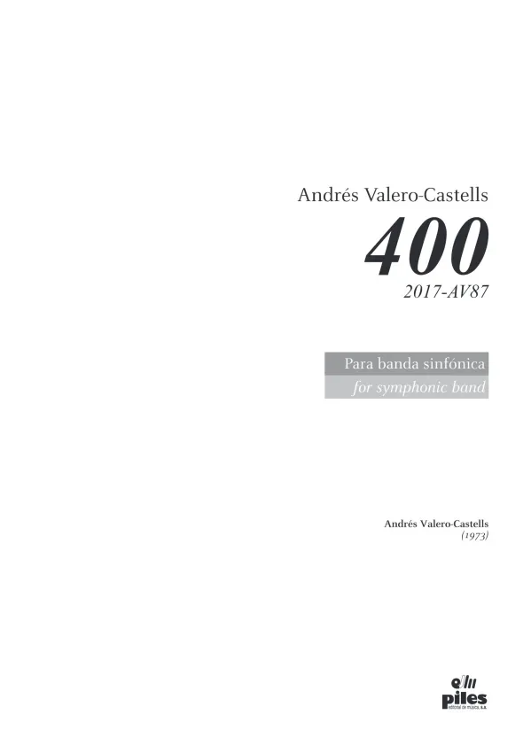 400 Andrés Valero-Castells (1973) - Para banda sinfónica