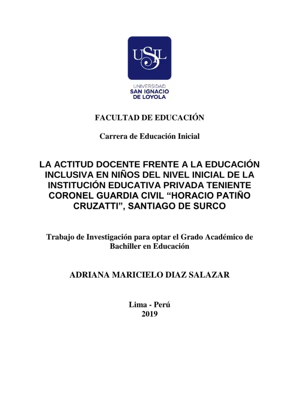 Teacher Attitudes towards Inclusive Education in Initial Education Level