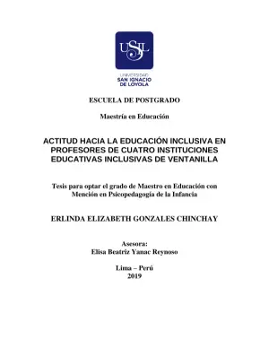 Actitud hacia la Educación Inclusiva