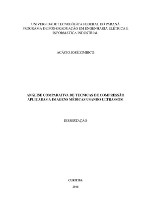 Análise Comparativa de Técnicas de Compressão Aplicadas a Imagens Médicas Usando Ultrassom