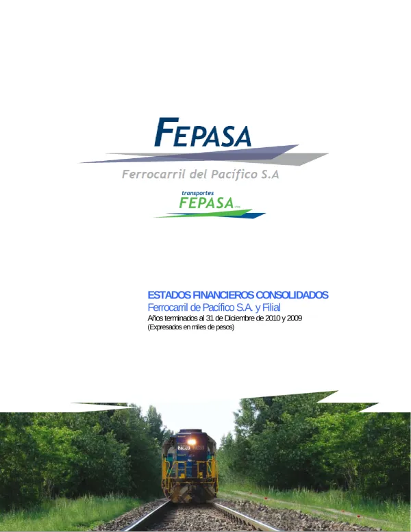 Estados Financieros Consolidados de Ferrocarril de Pacífico S.A. y Filial