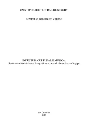 Reestruturação da Indústria Fonográfica e o Mercado da Música em Sergipe