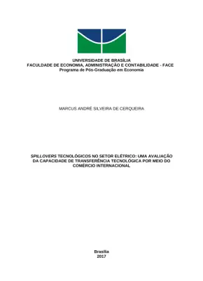 Spillovers tecnológicos no setor elétrico: uma avaliação da capacidade de transferência tecnológica por meio do comércio internacional