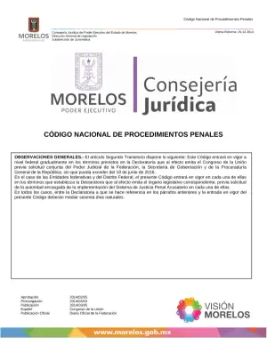 Código Nacional Procesos Penales