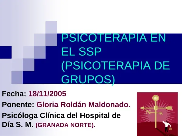PSICOTERAPIA EN EL SSP (PSICOTERAPIA DE GRUPOS)