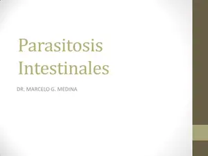 Parasitosis Intestinales: Guía Diagnóstico