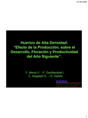 Huertos de Alta Densidad: Productividad