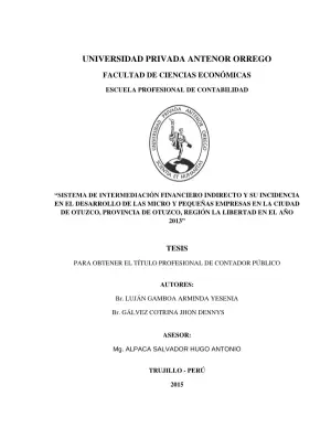 Microfinanzas en Otuzco: 2013