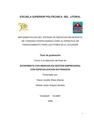 Financiamiento PYMES: Cheques Posfechados