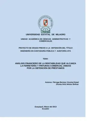 Análisis Financiero: Rentabilidad Préstamos