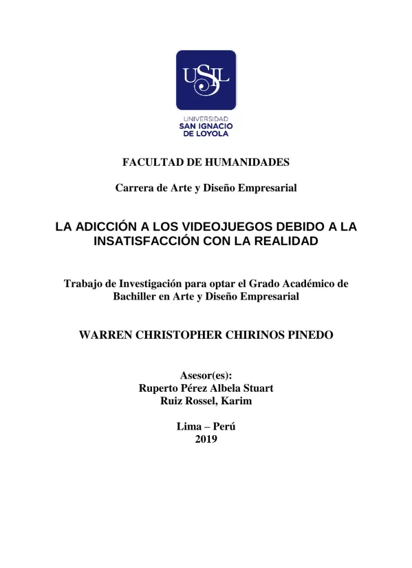 La adicción a los videojuegos debido a la insatisfacción con la realidad