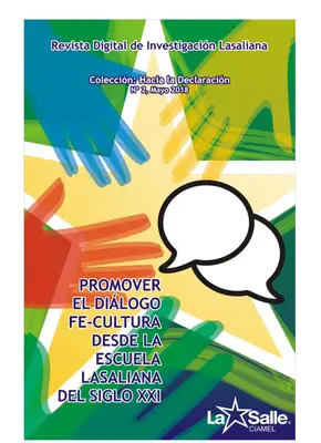 Diálogo Fe-Cultura: Escuela Lasaliana