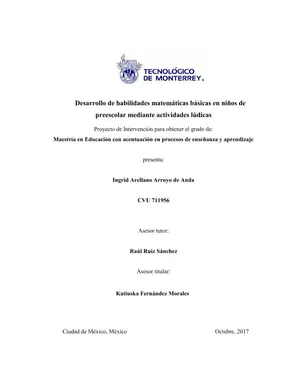 Habilidades matemáticas en preescolar