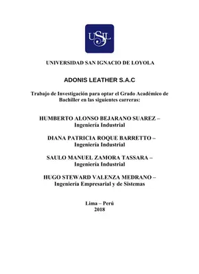 Plan de Negocios Adonis Leather