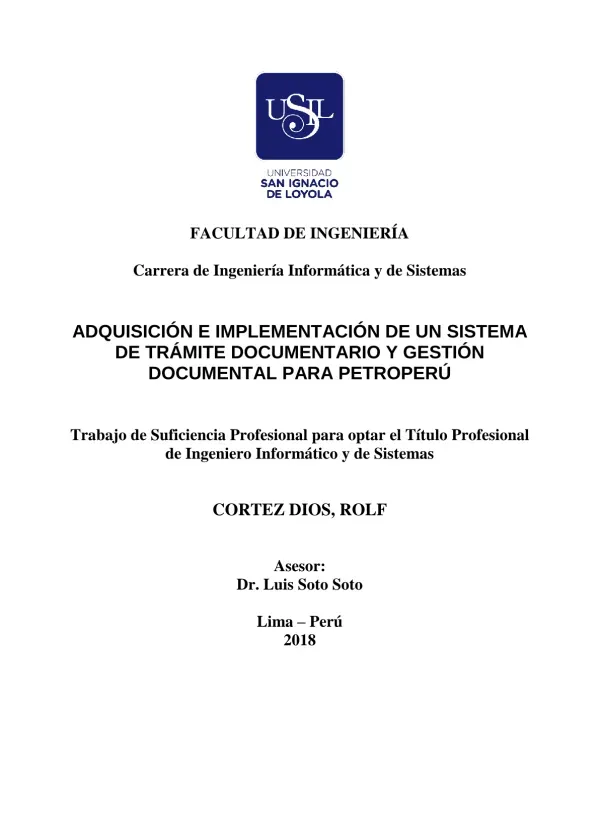 Adquisición e implementación de un sistema de trámite documentarlo y gestión documental para Petroperú