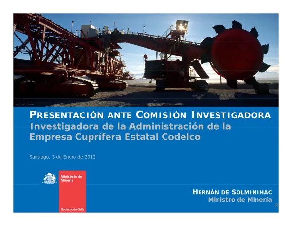 PRESENTACIÓN ANTE COMISIÓN INVESTIGADORA