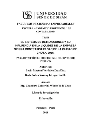 Detracciones y Liquidez Empresarial