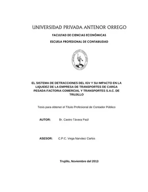 Detracciones IGV y Liquidez Empresarial