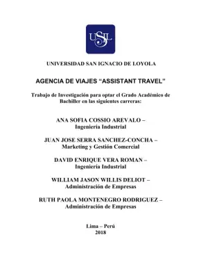 Plan de Negocios Assistant Travel