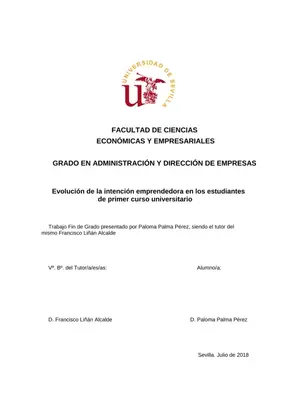 Intención Emprendedora: Estudio Universitario