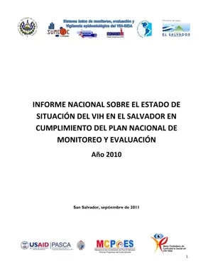 Informe VIH El Salvador 2010