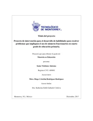 Fracciones: Proyecto de Intervención