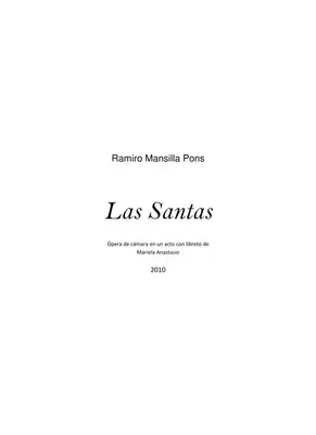 Ópera Las Santas: Música de Cámara