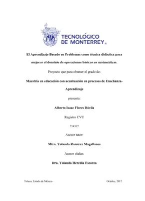 Aprendizaje basado en problemas en matemáticas