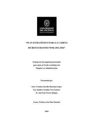 Plan Estratégico Wok: Crecimiento Sostenible