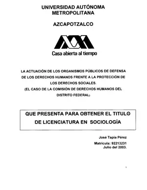 Derechos Sociales: CDHDF y su Protección
