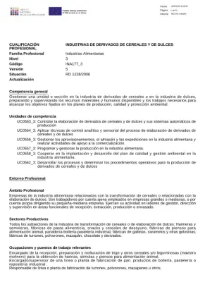 Derivados de Cereales: Producción