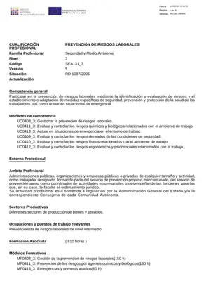 Prevención de Riesgos Laborales