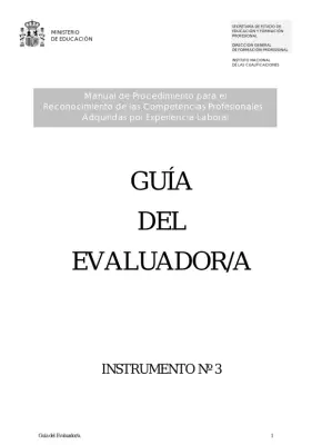 Guía Evaluador: Competencias Profesionales
