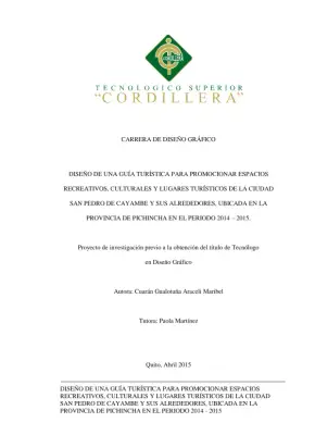 Guía Turística Cayambe: 2014-2015