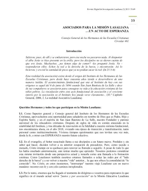 Asociación Lasaliana: Misión y Esperanza