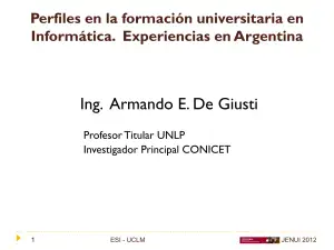 Formación en Informática: Argentina