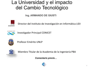 Impacto del cambio tecnológico en la universidad