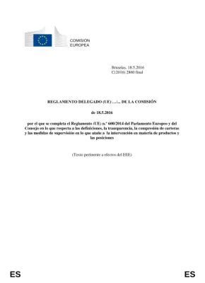MiFIR: Reglamento Delegado (UE)