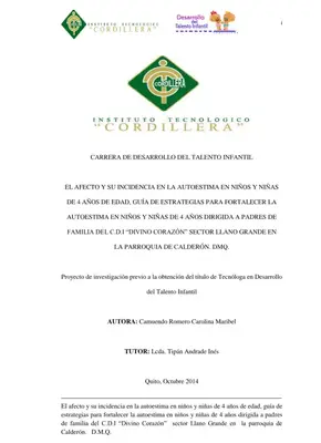 Autoestima Infantil: Guía para Padres