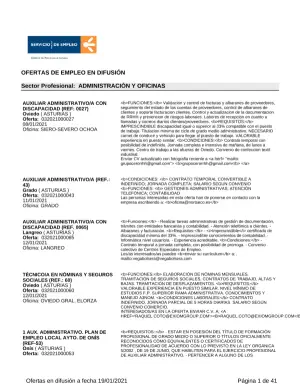 Auxiliar Administrativo con Discapacidad